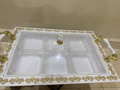 tray and ramadan decoration