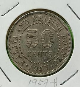 50 Cents Malaya and British Borneo 1957