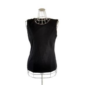 Burberry checked Trim black blouse