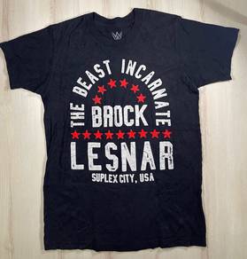 WWE Brock Lesnar Black Tee #CP1 Used