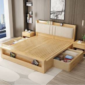 1.8M STORAGE BED FRAME With Drawer King Size