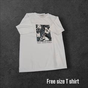free size unisex adult Disney goofy off white shir