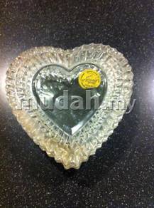 Genuine Lead Crystal Heart shaped container