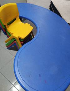 Kindergarten Study Table and Chairs