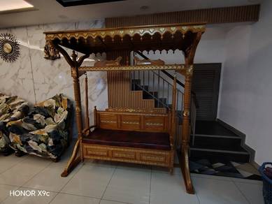 Traditional handcrafted wooden indoor swing