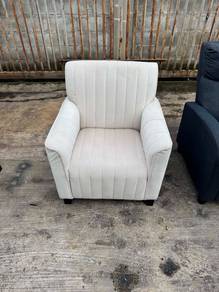 (Getha) Velvet Baldu Armchair Single Sofa Fabric