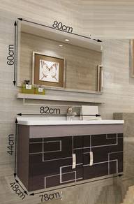Black Toilet Cabinet Mirror Kabinet Tandas Cermin