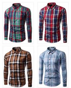 NEW KEMEJA BLUE RED GREEN BIRU HIJAU MERAH SHiRT