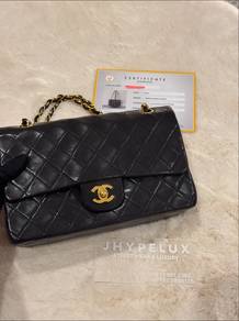Authentic Chanel Classic Double Flap Medium Black