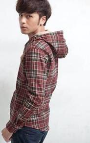 A5091 RED HOODIE URBAN COWBOY LONG SLEEVE SHiRT