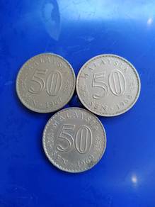 50 SEN-1967/1968/1969 - LIMITED MINTAGE EF 3 pcs.
