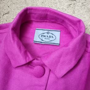 Prada Pink Wool Angora Trench Coat