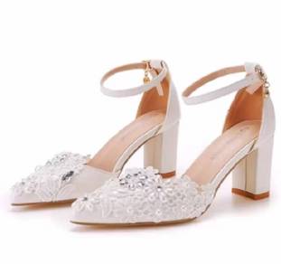 Crystal Queen White High Heel 