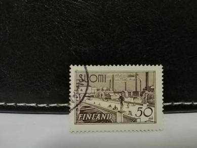 1942 Finland Stamp Hame Bridge Landmark statues