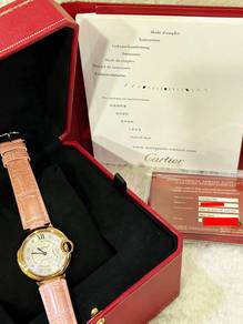Cartier Ballon Bleu Rose Gold Silver Diamond Dial