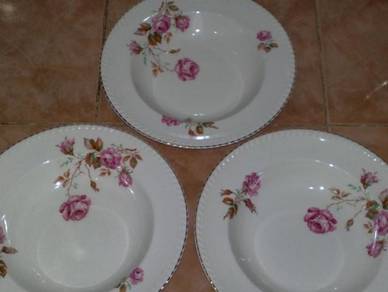 Pinggan antik antique Johnson & Bros deep plate 3