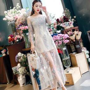 Flower sleeve dress prom dinner bridesmaid RBP0182