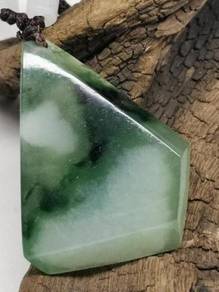 Ice Floating Green Burma Jadeite Jade Pendant
