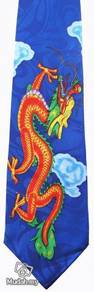 Royal Dragon Animal BLUE Novelty Cartoon Neck Tie