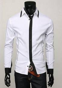 A0588 SMART BLACK FORMAL CASUAL LONG SLEEVE SHiRT