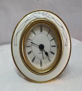 Vintage Gruen West Germany Brass Oval Ivory Gold S
