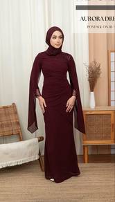 Aurora dress (burgundy)
