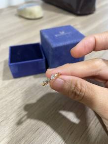 Swarovski crystal rose gold ring with original box