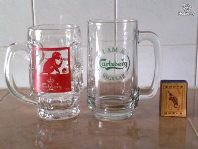 Cawan Vintage Carlsberg glass mug old 2