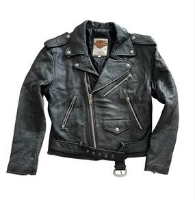 Vtg Harley davidson double collar rider jacket