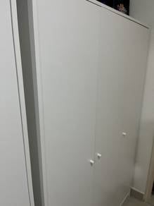 White IKEA KLEPPSTAD wardrobe