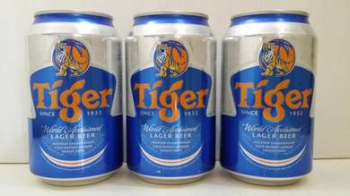 Tin Tiger Beer Singapore Empty Can