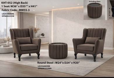 New 2 Unit Wing Chair & Coffee Table 