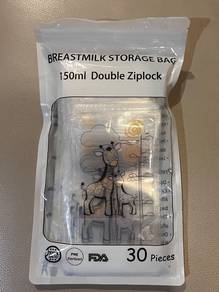 New 30pcs Breastmilk Storage Bag Double Ziplock 15