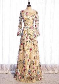 Flower long sleeve evening prom dress gown RBP1568