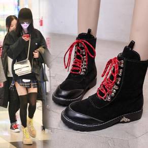 Black brown boots shoe RBH0185