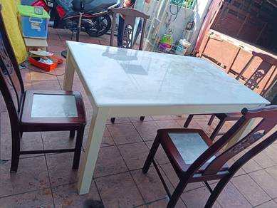 Marble Dining table with chair