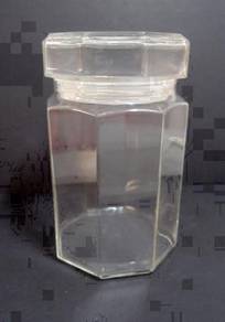 8-Sided Glass Airtight Bottle (7 Inches Tall)