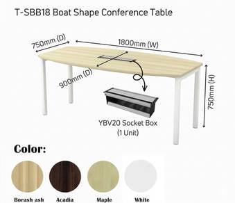180x90cm 6 Feet Boat Shape Conference - Home Table