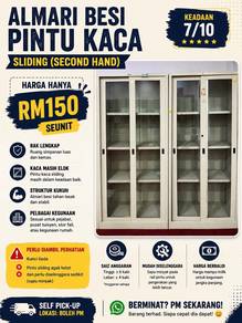 Almari Besi Pintu Kaca