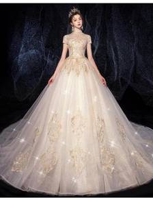 Cream sequin wedding bridal dress gown RB1972