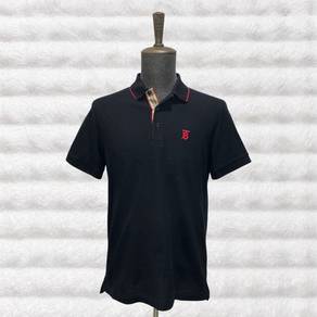 Burberry Black Polo with Red TB Chest Logo