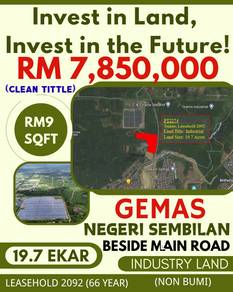 Industrial Land in Gemas, NSN