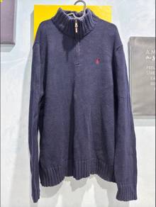 Poli Ralph lauren half zipper blue navy