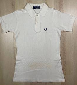 Fred Perry Ladies White Collar Tee #T Used