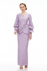 Jannahnoe Flossie Baju Kurung Set Size L Lilac