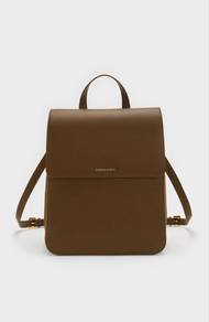 Octavia front-flap bacpack-dark brown