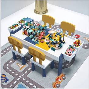 Kids Meja Table Building Building Blocks Play