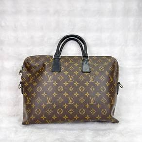 LV Briefcase Macassar Porte Document Bag Monogram