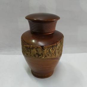 Japanese Wooden Tea caddy Natural Wood Turned Tea