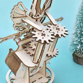 3D Violin Plywood with Music Box